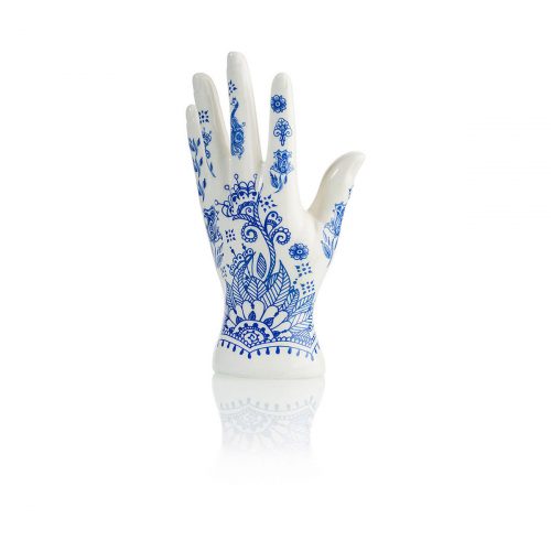 1912 Portabijoux a forma di mano con tatuaggi mehindi-1