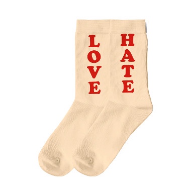 CALZINI “LOVE E HATE” BEIGE