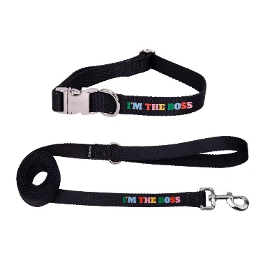 SET COLLARE E GUINZAGLIO “I’M THE BOSS” TG.L